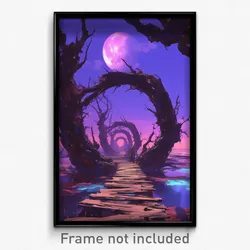 Art Poster - Smooth Pier (Psychedelic Trippy Weird 11x17 Print)