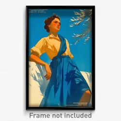 Greek Movie Poster - Boy Feeling Discombobulated, Acclaimed Blue Dress (Print)