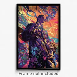 Bollywood Movie Poster - Man Feeling Confusion, Violet Black Legwear (Art Print)