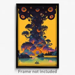 French Movie Poster - Watery Eggs (France Psychedelic Art Retro Film Print)