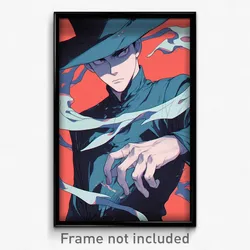 Anime Art Poster - Man Feeling Impatient Wearing Well Worn Frilled Hat (Print)
