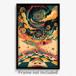Spanish Movie Poster - Dizzying Hole (Spain Psychedelic Art Retro Film Print)
