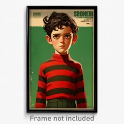 Spanish Movie Poster - Boy Feeling Sentimentality, Agile Striped Sweater (Print)