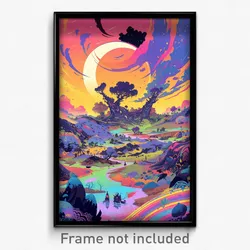 Art Poster - Wicked Bog (Psychedelic Trippy Weird 11x17 Print)