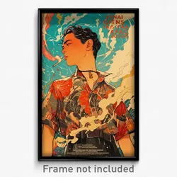 Indonesian Movie Poster - Man Feeling Loopy, Spanish Orange Choker (Art Print)