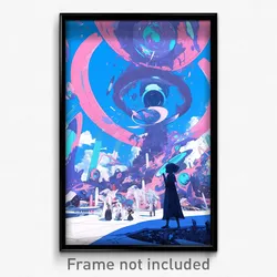 Art Poster - Enormous Meeting Place (Psychedelic Trippy Weird 11x17 Print)