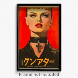 German Movie Poster - Woman Feeling Dominant, Idealistic Cross Choker (Print)