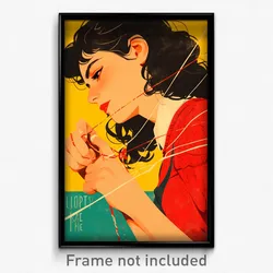 Mexican Movie Poster - Girl Feeling Delighted, Quaint String (Mexico Art Print)