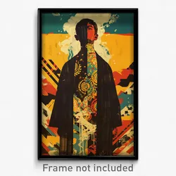 Indonesian Movie Poster - Boy Feeling Surprise, Homely Multicolored Kimono