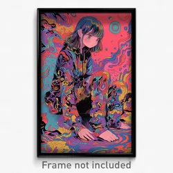 Art Poster - Girl Feeling Neglect Wearing Flippant Suit (Print)