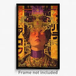 Icelandic Movie Poster - Man Feeling Alarm, Fabulous Purple Choker (Art Print)