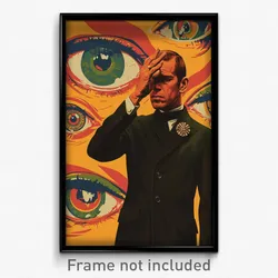 Brazilian Movie Poster - Man Feeling Intrigued, Stimulating Brooch (Art Print)