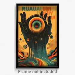 Brazilian Movie Poster - Rubbery Vale (Brazil Psychedelic Art Retro Film Print)
