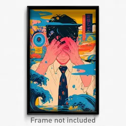 Vietnamese Movie Poster - Man Feeling Pessimism, Mellow Blue Necktie (Art Print)