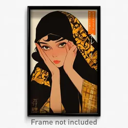 Indonesian Movie Poster - Woman Feeling Dismay, Loud Collared Cape (Art Print)