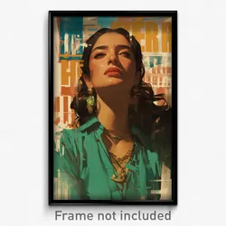 Mexican Movie Poster - Woman Feeling Agitation, Reflecting Green Shirt (Print)