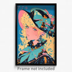 Movie Art Poster - Woman Feeling Triumphant, Cheery Hat Bow (Retro Film Print)