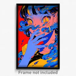 Movie Art Poster - Girl Feeling Hate, Crazy Shoulder Strap (Retro Film Print)