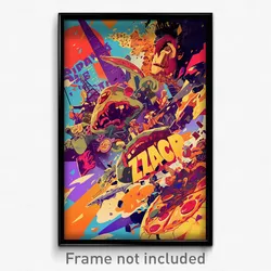 Spanish Movie Poster - Nifty Pizza Shop (Spain Psychedelic Art Retro Film Print)