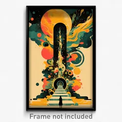 Hebrew Movie Poster - Memorable Staith (Israel Psychedelic Art Retro Film Print)