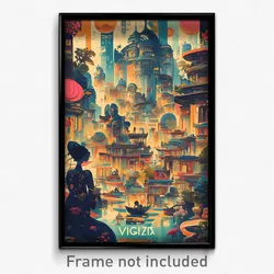 Vietnamese Movie Poster - Tiny Plaza (Vietnam Psychedelic Art Retro Film Print)