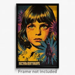 German Movie Poster - Girl Feeling Liking, Sparkling Yellow Hoodie (Art Print)