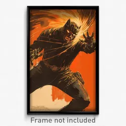 Brazilian Movie Poster - Man Feeling Jubilation, Glaring Catsuit (Art Print)