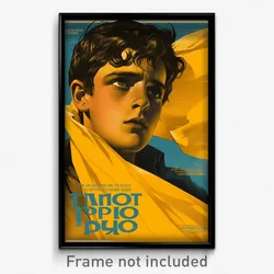 Greek Movie Poster - Boy Feeling Sullenness, Striking Yellow Scarf (Art Print)
