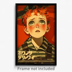 German Movie Poster - Boy Feeling Reluctant, Zigzag Strawberry Hair Ornament