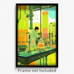 Art Poster - Smooth Laboratory (Psychedelic Trippy Weird 11x17 Cartoon Print)