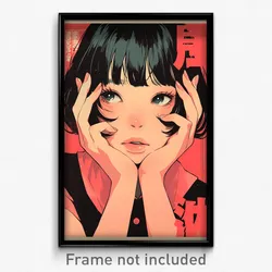 Chinese Movie Poster - Girl Feeling Empathy, Dramatic Pink Collar (Art Print)