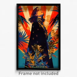 French Movie Poster - Woman Feeling Greed, Urban Winter Clothes (Art Print)