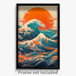 Greek Movie Poster - Energetic Ocean (Greece Psychedelic Art Retro Film Print)