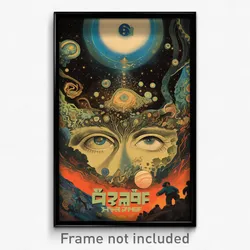 Hebrew Movie Poster - Stimulating Ark (Israel Psychedelic Art Retro Film Print)