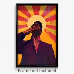 Bollywood Movie Poster - Man Feeling Pleasure, Well Groomed Pink Collar (Print)