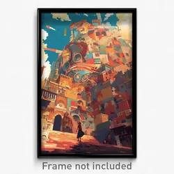 Spanish Movie Poster - Whopping Anime Architecture (Spain Retro Film Art Print)