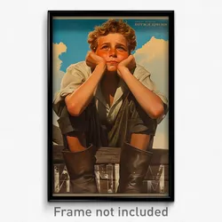 Russian Movie Poster - Boy Feeling Ambivalence, Idealistic Pants (Art Print)