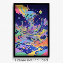 Art Poster - Animated Galaxy (Psychedelic Trippy Weird 11x17 Print)