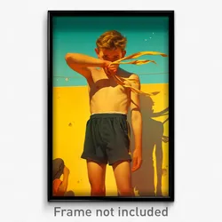 Spanish Movie Poster - Boy Feeling Glumness, Messy Ribbon Trimmed Legwear