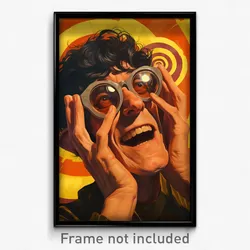 Spanish Movie Poster - Man Feeling Frustrated, Wonderful Grey Framed Eyewear
