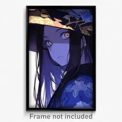 Anime Art Poster - Girl Feeling Dumbstruck, Kaleidoscopic Black Headwear (Print)