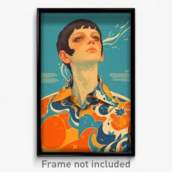 German Movie Poster - Boy Feeling Interest, Kaleidoscopic Shirt (Art Print)