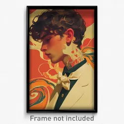 Greek Movie Poster - Boy Feeling Discontentment, Complex White Bowtie (Print)