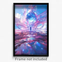 Art Poster - Reflecting Mere (Psychedelic Trippy Weird 11x17 Print)