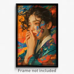 Korean Movie Poster - Woman Feeling Cynicism, Bulky Kimono (Korea Art Print)