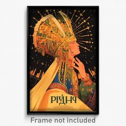 Russian Movie Poster - Man Feeling Homesickness, Heavenly Headdress (Art Print)