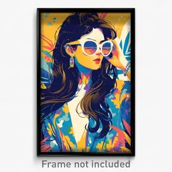 Bollywood Movie Poster - Girl Feeling Self Motivated. White Framed Eyewear