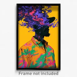 Anime Art Poster - Man Feeling Dread Wearing Offbeat Hat Bow (Print)