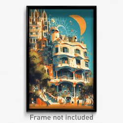 Spanish Movie Poster - Beautiful Ancient Architecture (Spain Film Art Print)