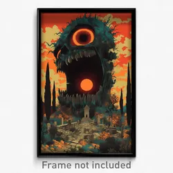 Brazilian Movie Poster - Coarse Tomb (Brazil Psychedelic Art Retro Film Print)